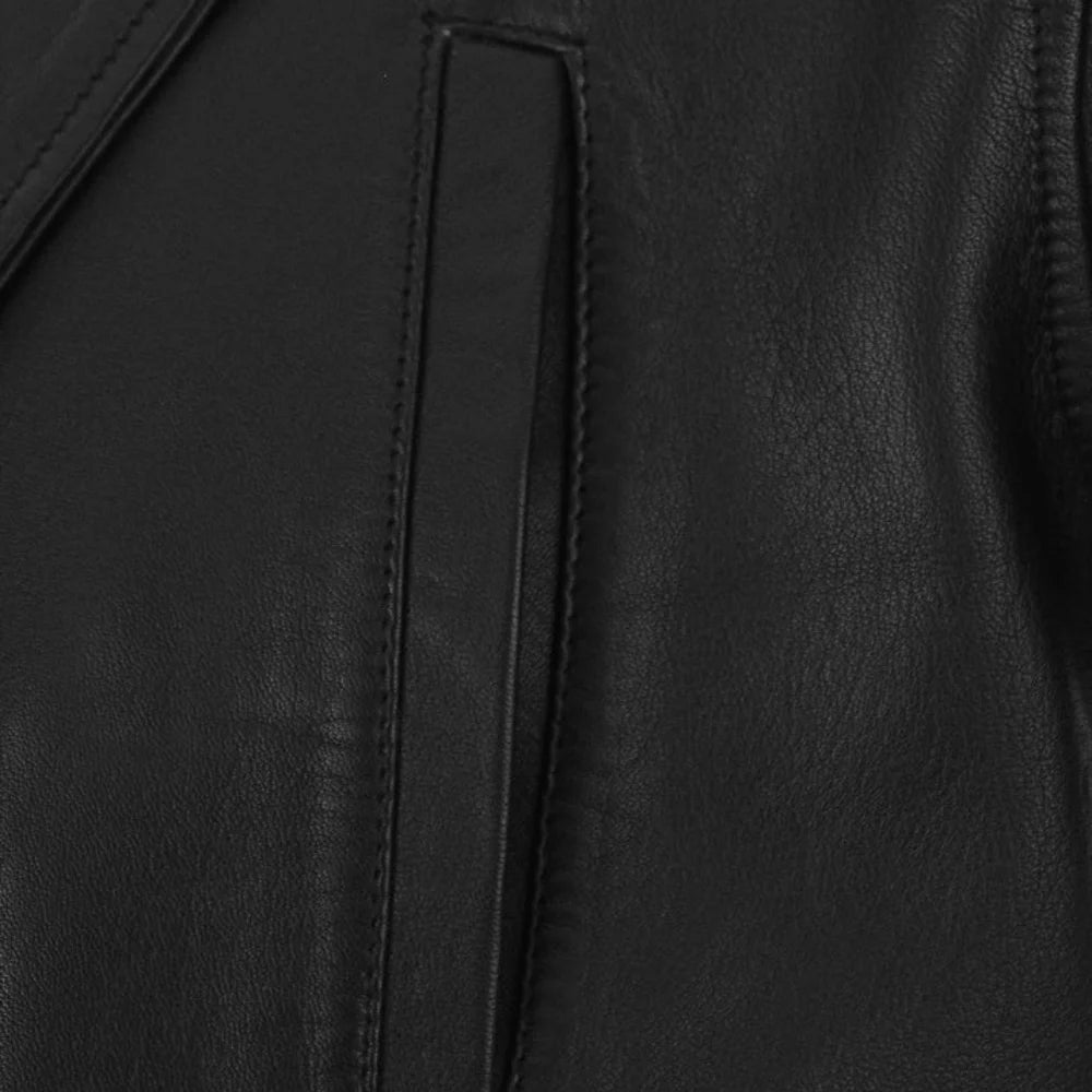Men’s Authentic Black Leather Blazer Jacket