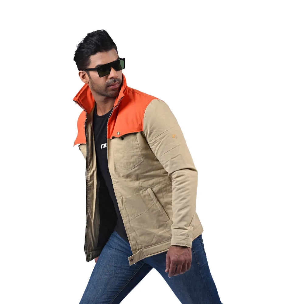 Men’s Beige Cotton Jacket