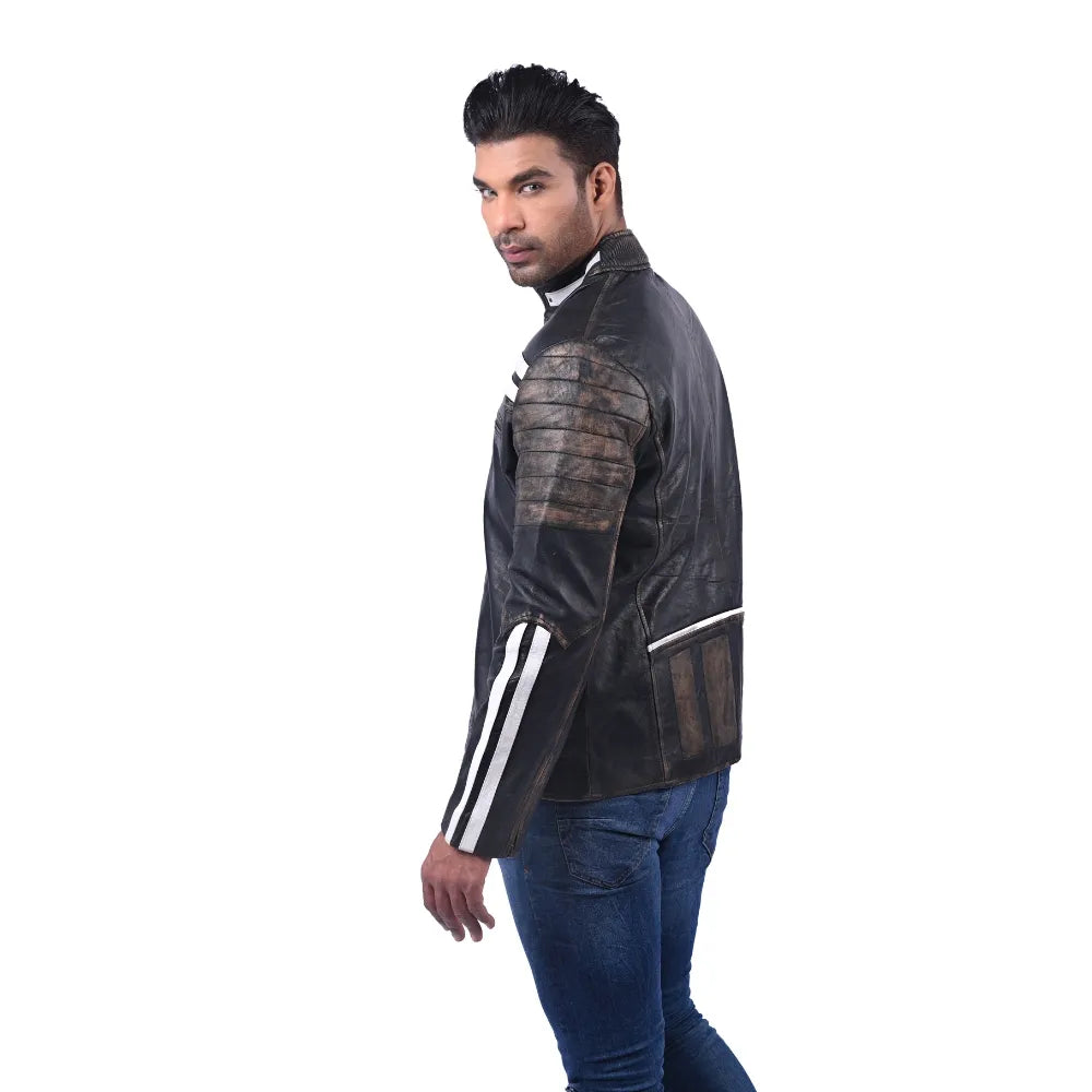 Men’s Black Apex Leather Jacket