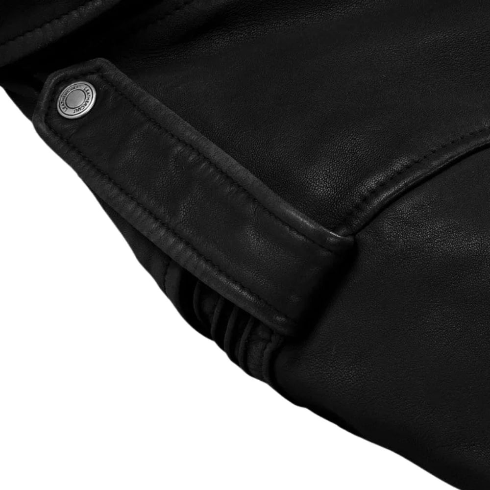 Men’s Black Asymmetrical Leather Jacket