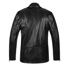 Men’s Black Belted Brando Leather Jacket