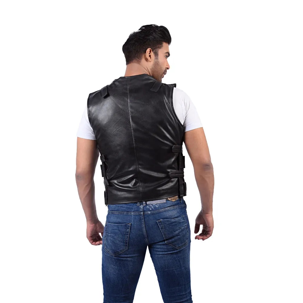 Men’s Black Coreguard Leather Vest