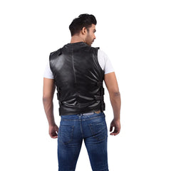 Men’s Black Coreguard Leather Vest