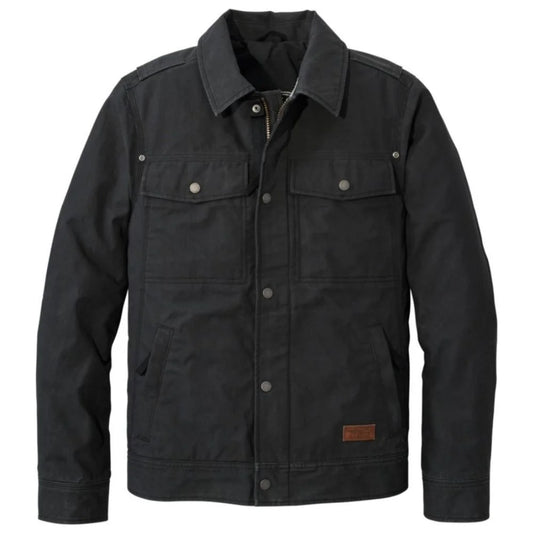 Men’s Black Cotton Trucker Jacket