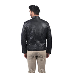 Men’s Black Crestline Leather Jacket