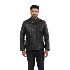 Men’s Black Durvex Leather Jacket