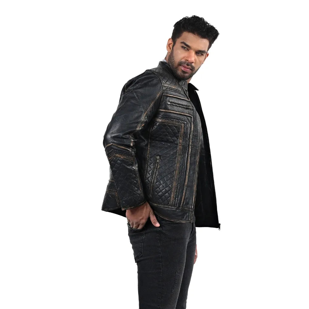 Men’s Black Durvex Leather Jacket