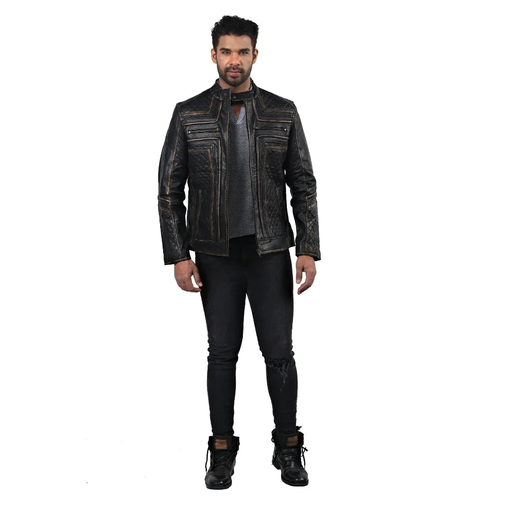 Men’s Black Durvex Leather Jacket