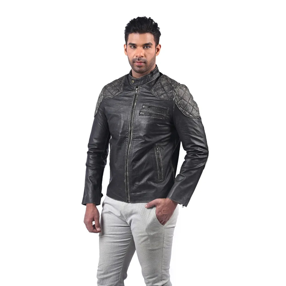 Men’s Black Heritage Leather Jacket