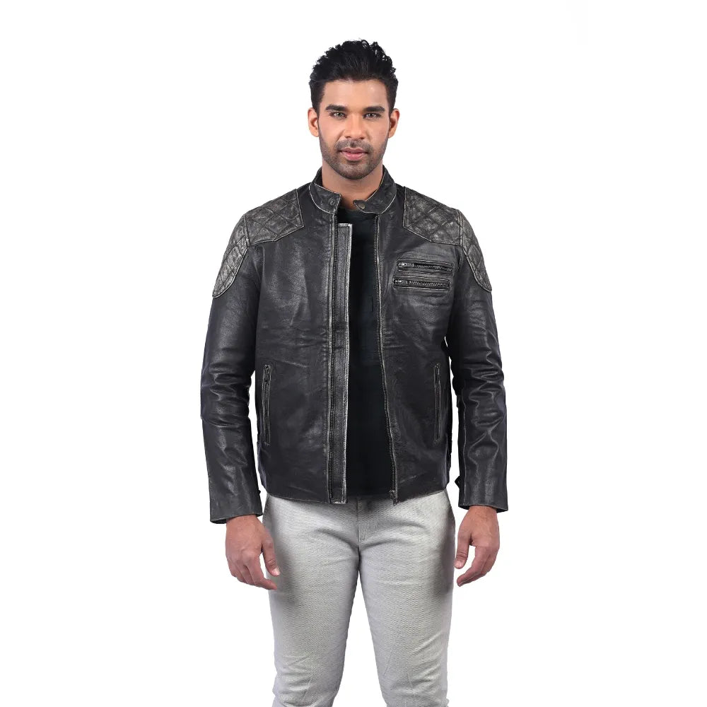 Men’s Black Heritage Leather Jacket