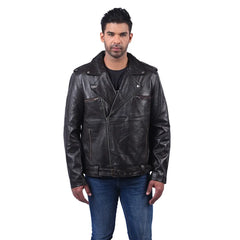 Men’s Black Ironbound Leather Jacket