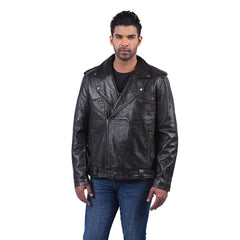 Men’s Black Ironbound Leather Jacket