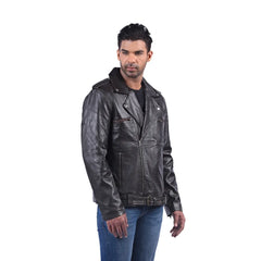 Men’s Black Ironbound Leather Jacket