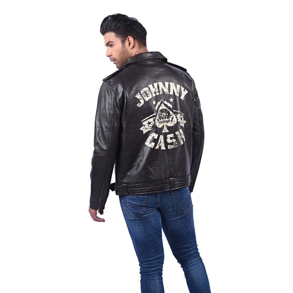Men’s Black Ironbound Leather Jacket