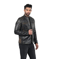Men’s Black Ironforge Leather Jacket