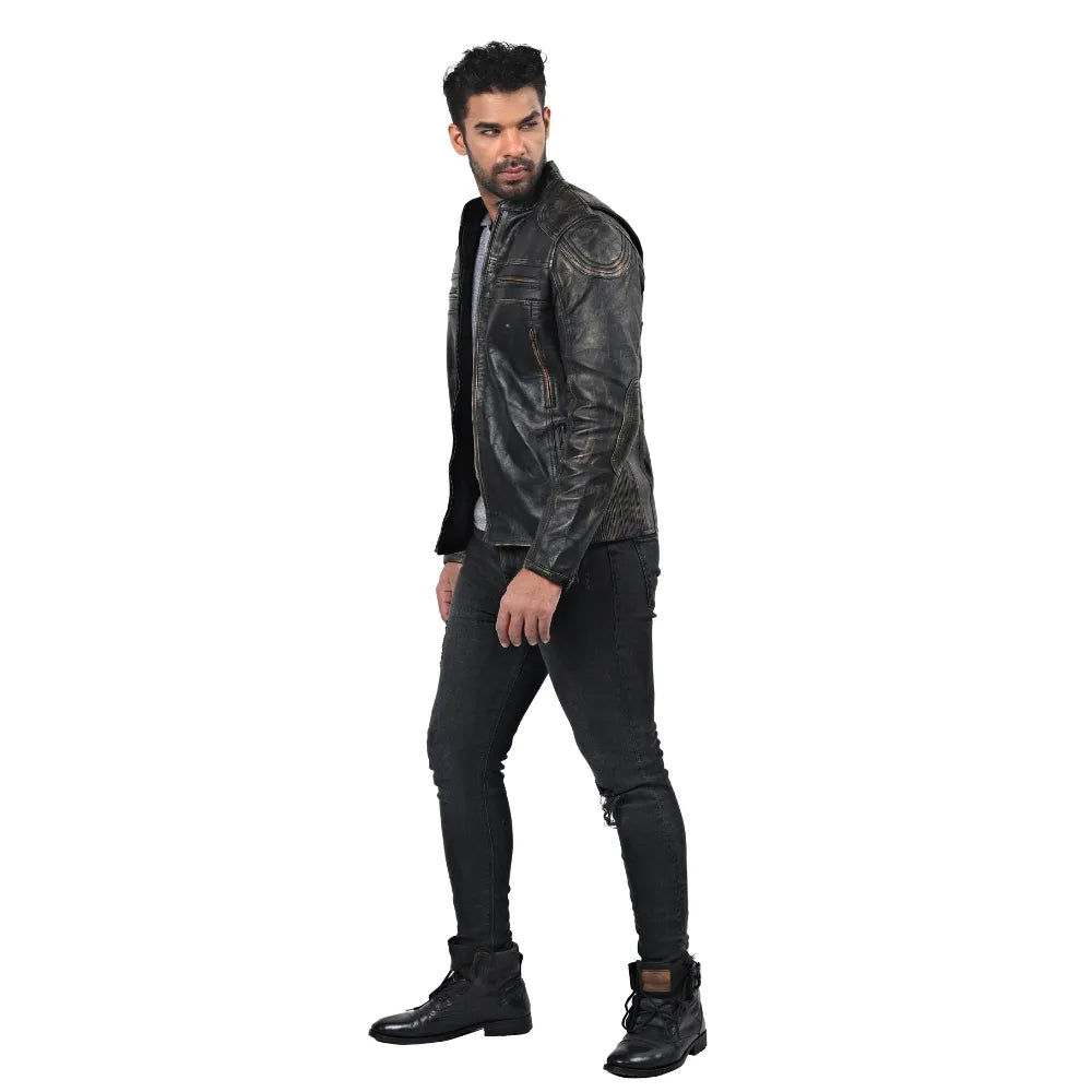 Men’s Black Ironforge Leather Jacket