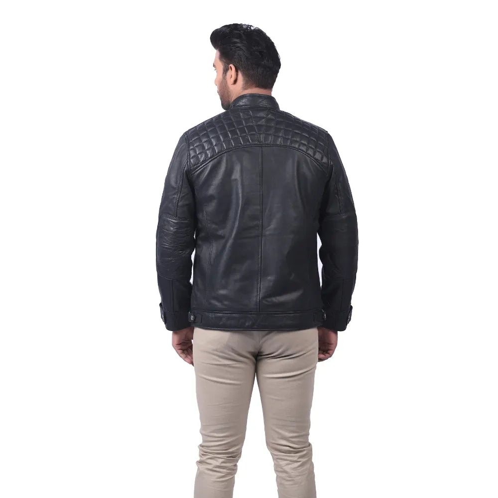 Men’s Black Ironline Leather Jacket