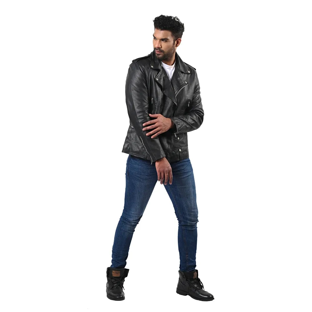 Men’s Black Ironveil Leather Jacket