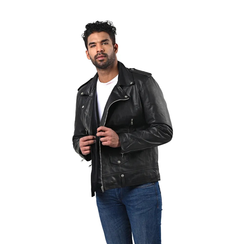 Men’s Black Ironveil Leather Jacket