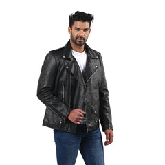Men’s Black Ironveil Leather Jacket