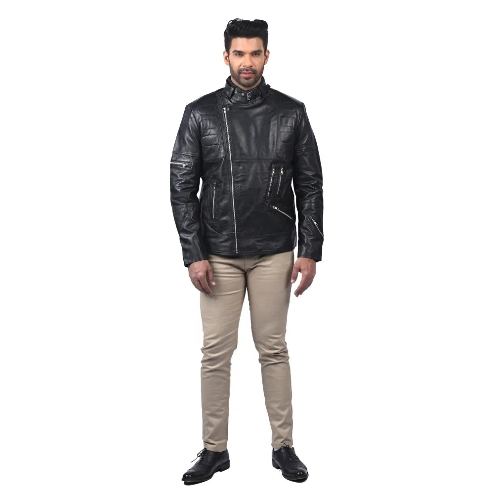 Men’s Black Kryzon Leather Jacket
