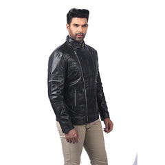 Men’s Black Kryzon Leather Jacket