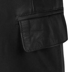 Men’s Black Leather Blazer Jacket