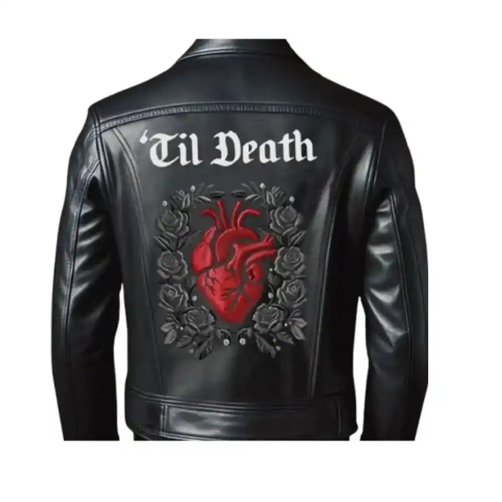 Men's Black Leather Halloween Jacket 