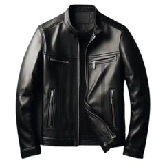 Men's Black Leather Halloween Jacket 