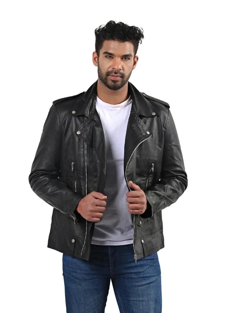 Men’s Black Leather Jacket
