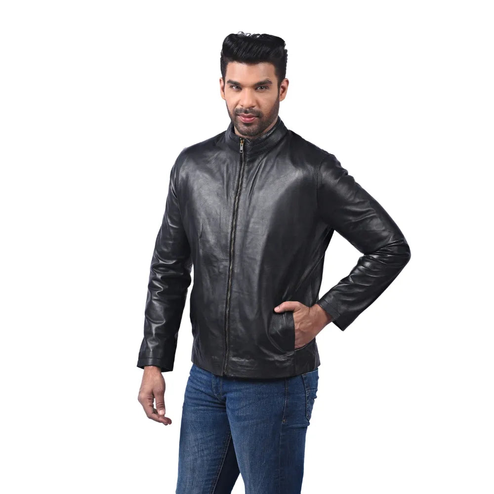 Men’s Black Lexton Leather Jacket
