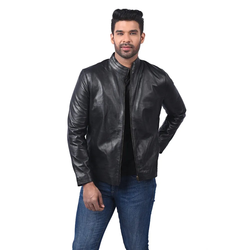 Men’s Black Lornex Leather Jacket