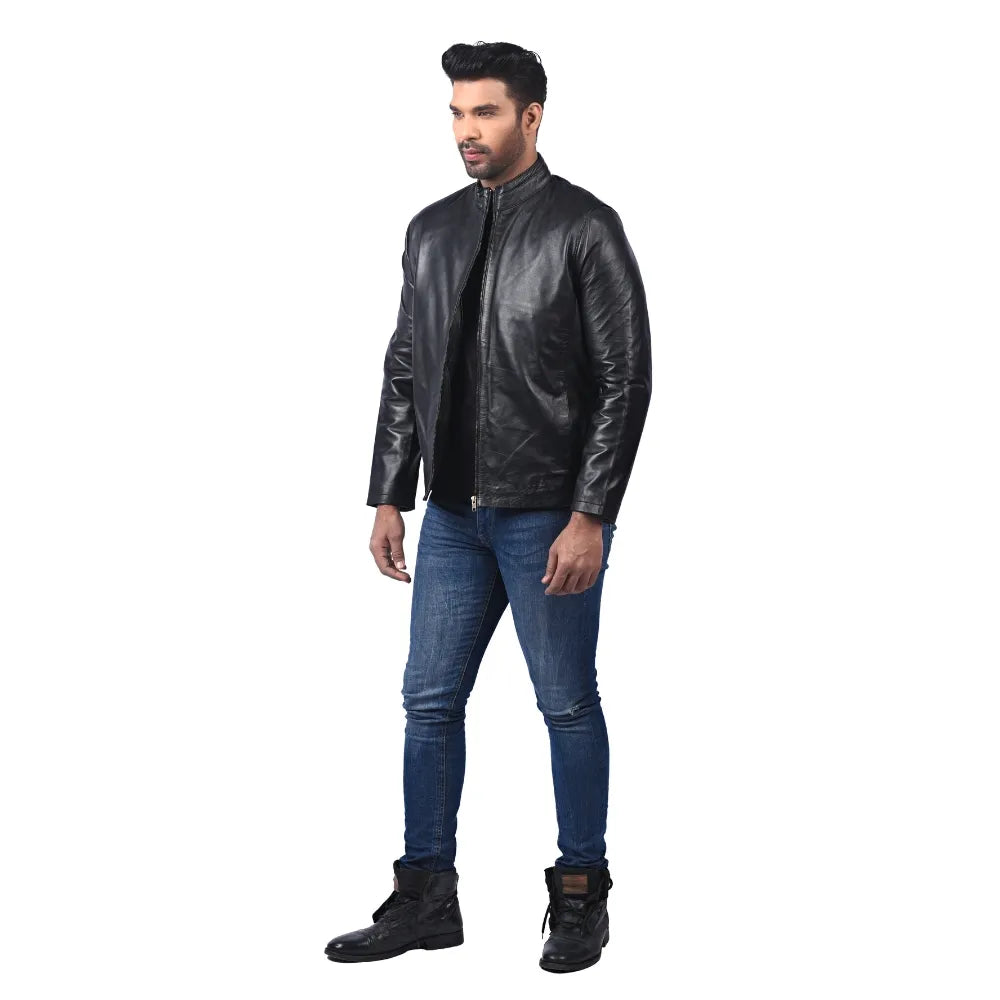 Men’s Black Lornex Leather Jacket