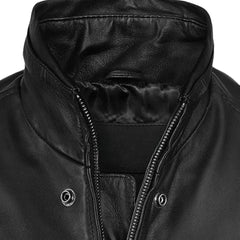 Men’s Black Multi-Zip Leather Jacket