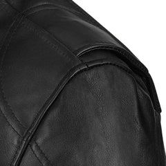 Men’s Black Multi-Zip Leather Jacket