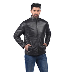 Men’s Black Nightforge Leather Jacket