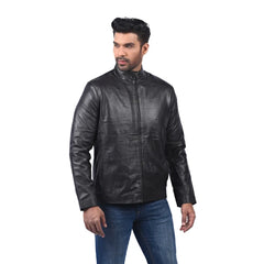 Men’s Black Nightforge Leather Jacket