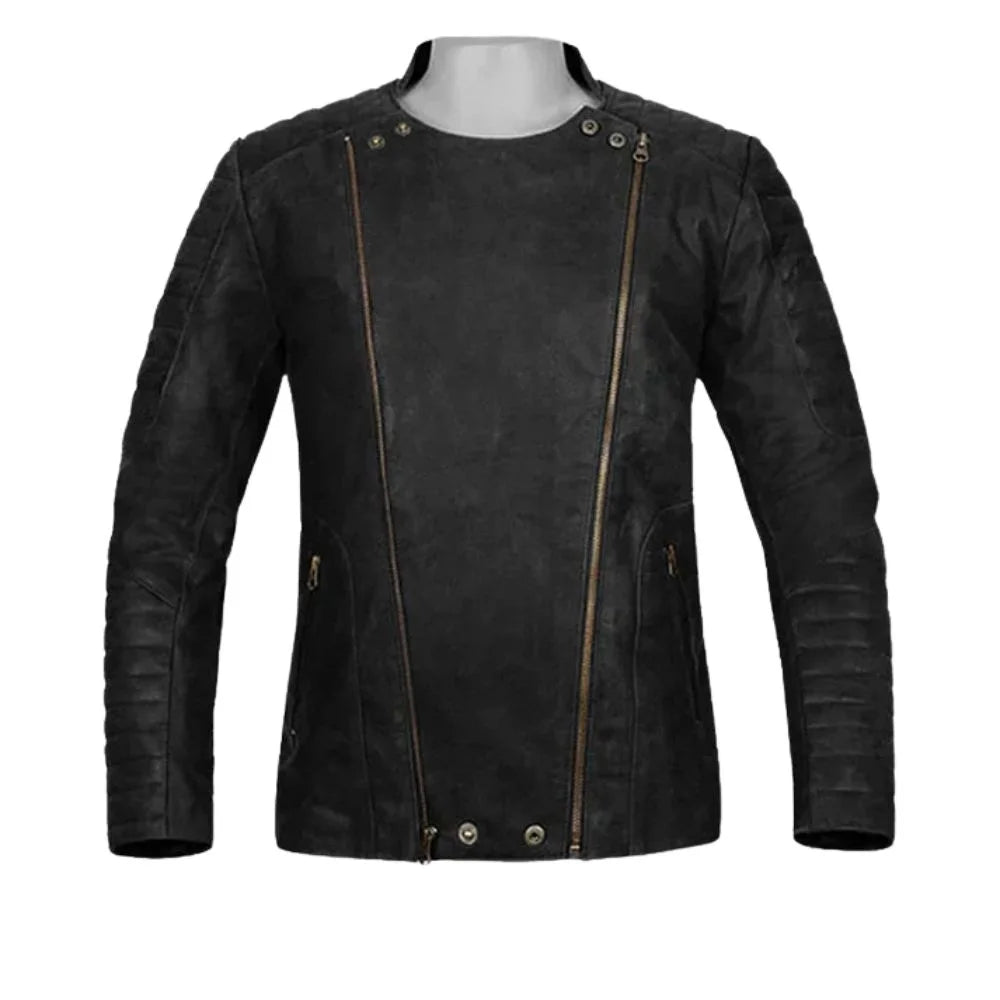 Men’s Black Padded Leather Jacket
