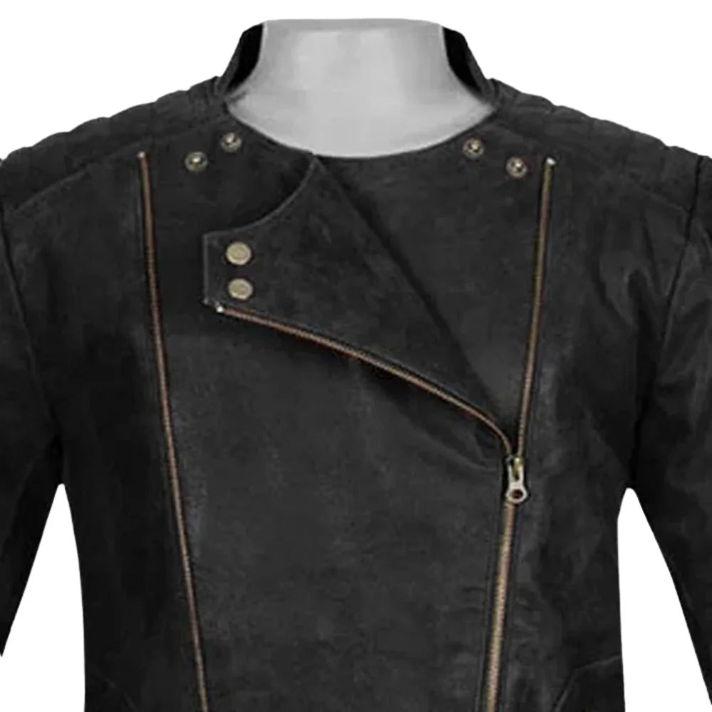 Men’s Black Padded Leather Jacket