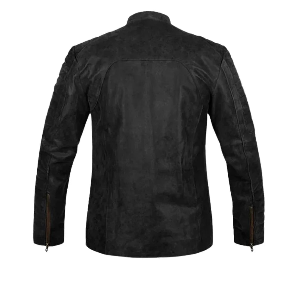 Men’s Black Padded Leather Jacket