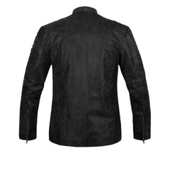 Men’s Black Padded Leather Jacket