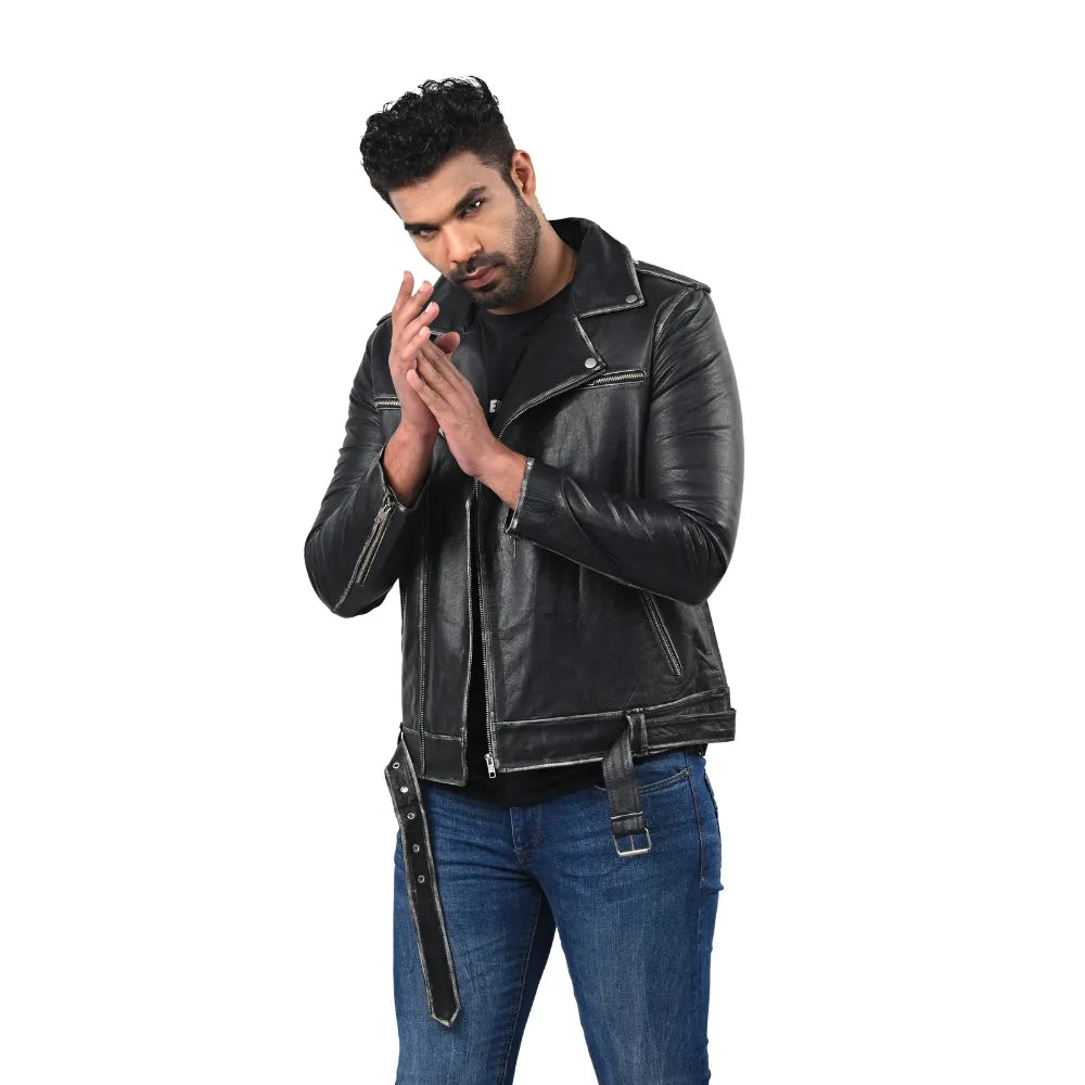 Men’s Black Real Leather Jacket
