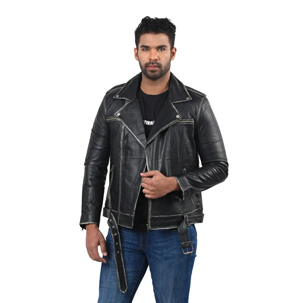 Men’s Black Real Leather Jacket