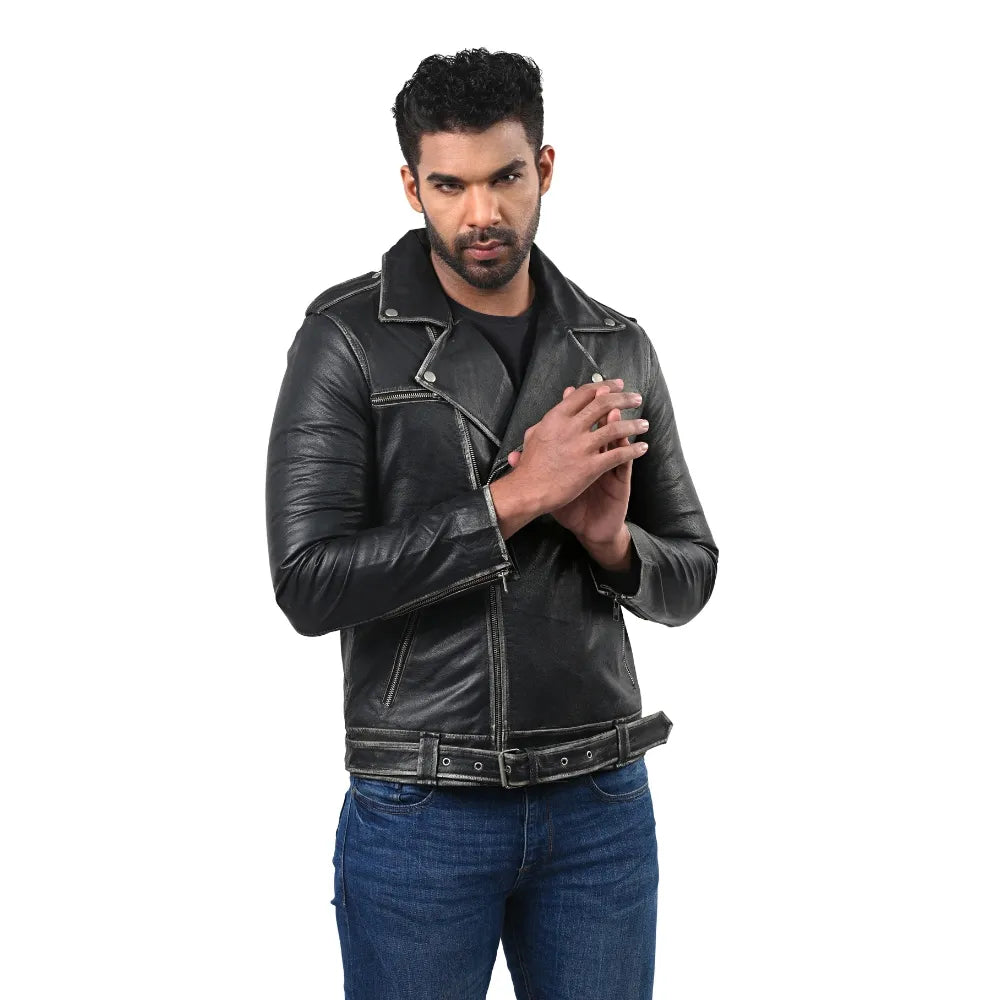 Men’s Black Real Leather Jacket