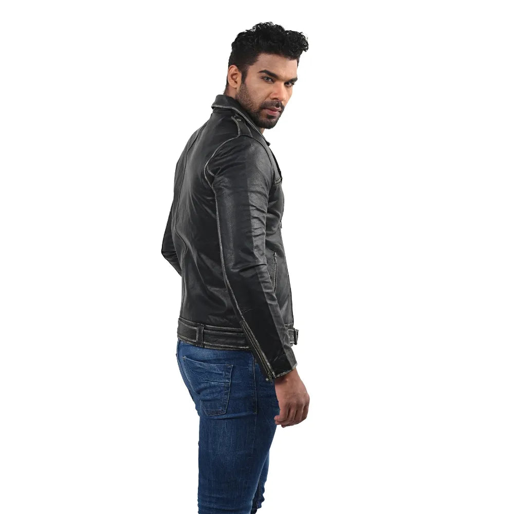 Men’s Black Real Leather Jacket