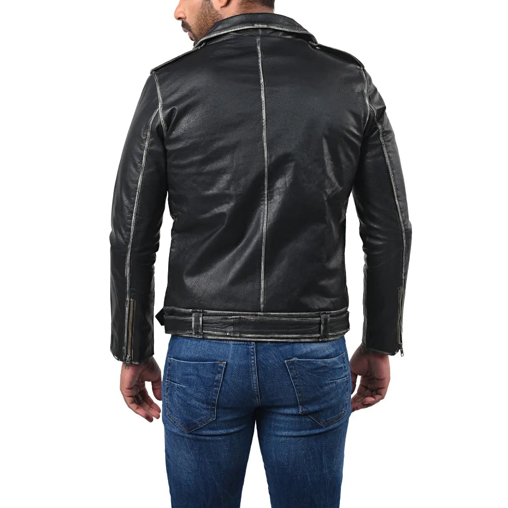 Men’s Black Real Leather Jacket