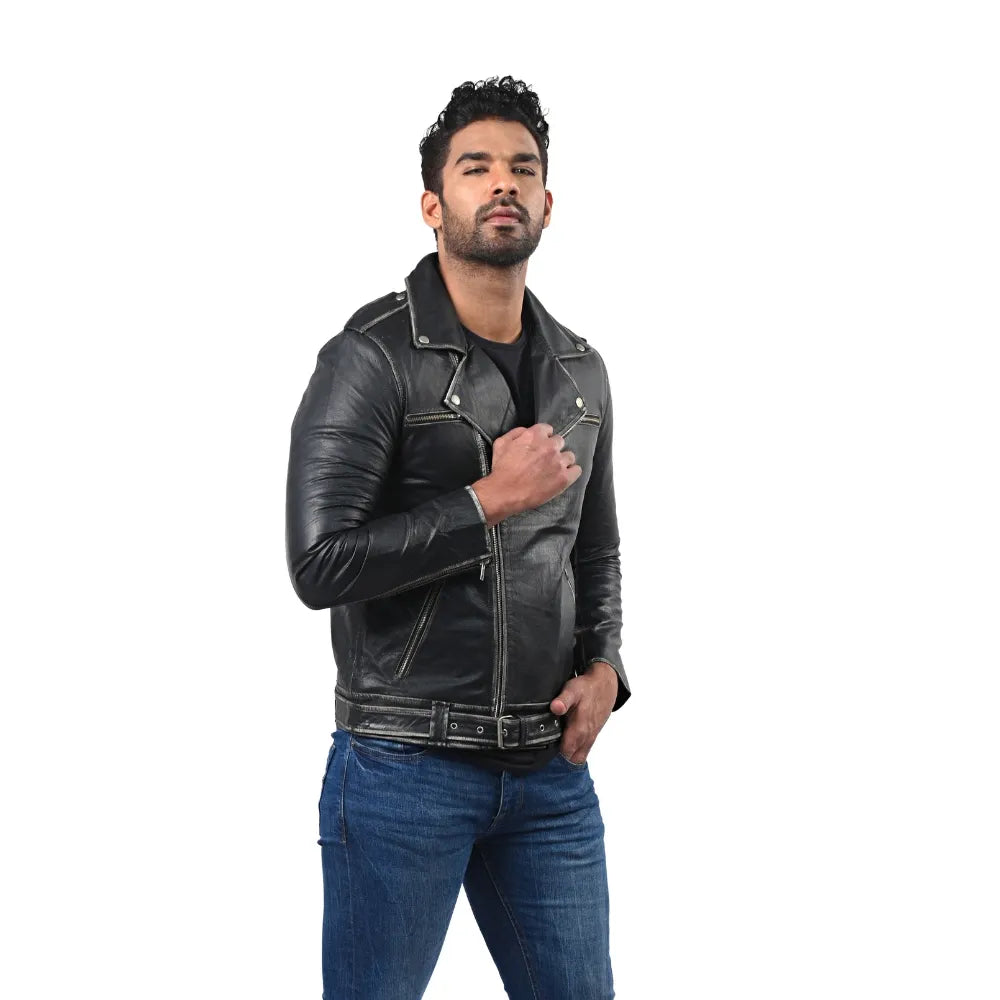 Men’s Black Real Leather Jacket