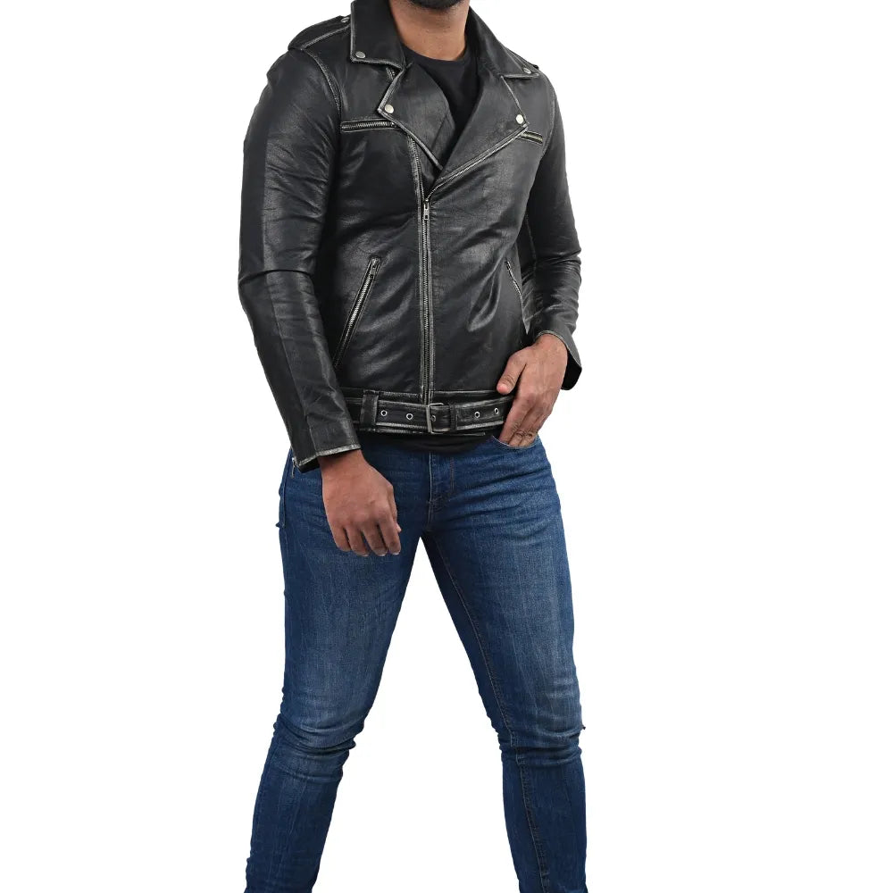 Men’s Black Real Leather Jacket