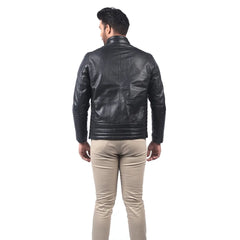 Men’s Black Ridgefront Leather Jacket
