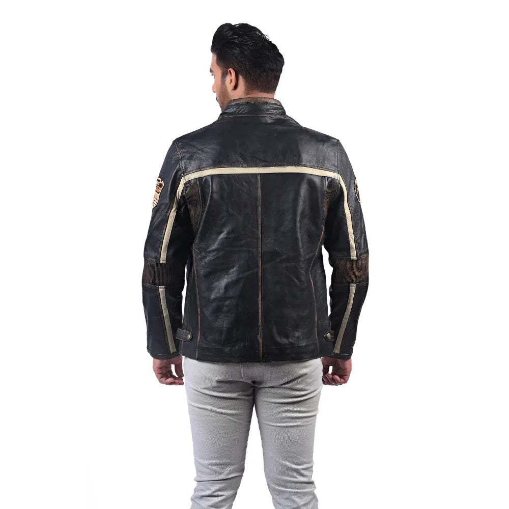 Men’s Black Roadcraft Leather Jacket